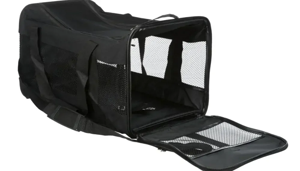 TRIXIE Nylonová přepravní taška velká RYAN  30 x 30 x 54 cm (max. 10kg), černá