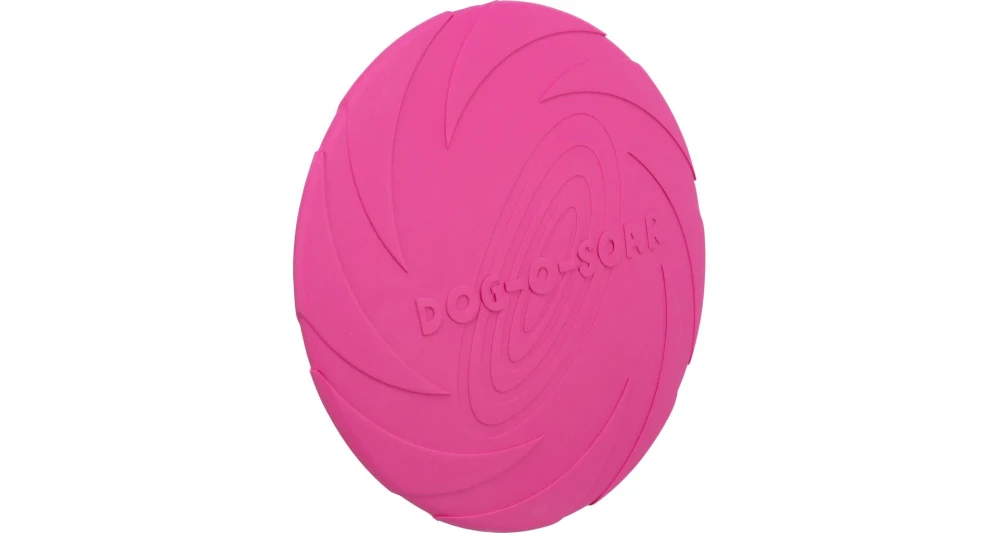 TRIXIE Létající disk přírodní guma velký 24cm růžový