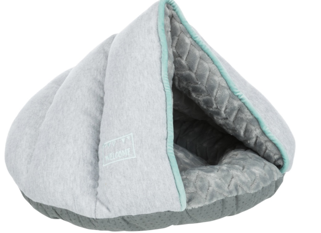 TRIXIE JUNIOR plyšová jeskyně - stan 45 x 30 x 40 cm šedá