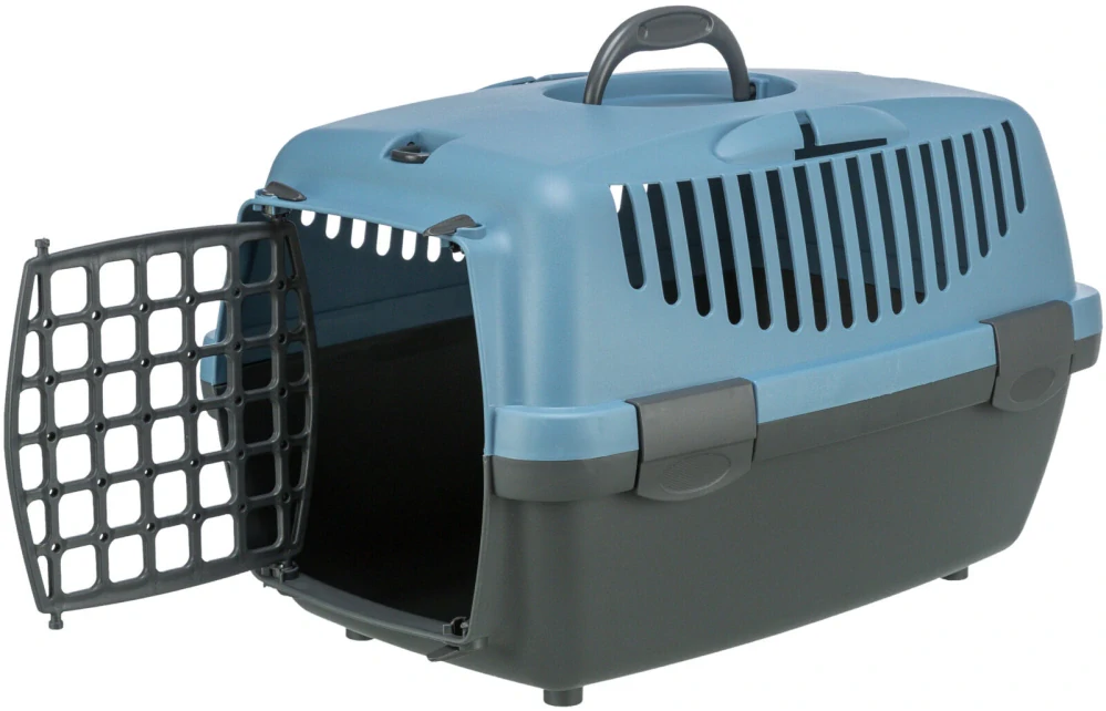 TRIXIE Transportní box CAPRI II, XS-S: 37x34x55cm (max. 8kg) - tmavě šedá/modrá