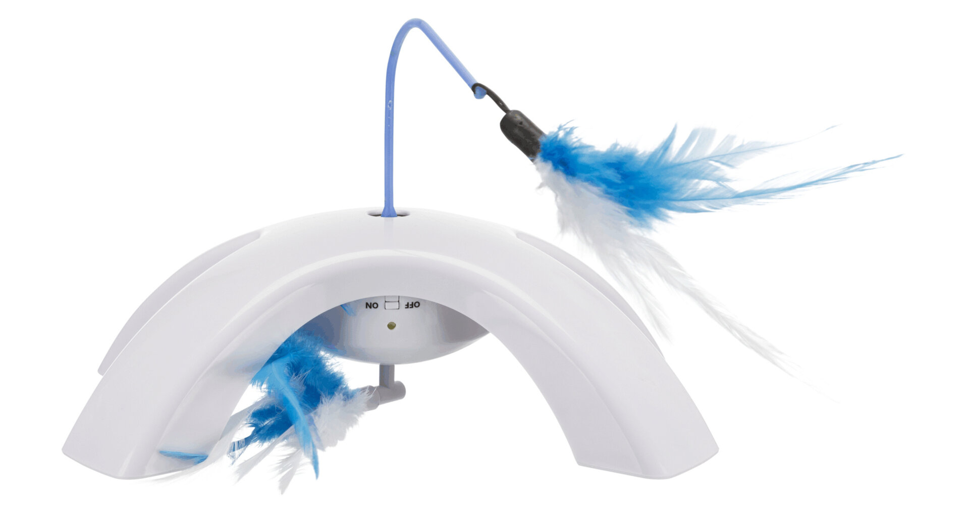 TRIXIE Feather Twister - plastová hračka s pohyblivými peříčky, 23x15x18cm - DOPRODEJ (RP 0,90 Kč)