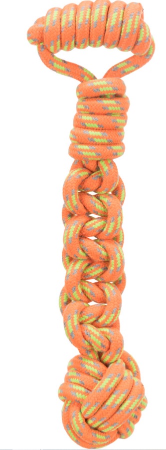 TRIXIE Bavlněné přetahovadlo s bavlněným míčem 8/38 cm