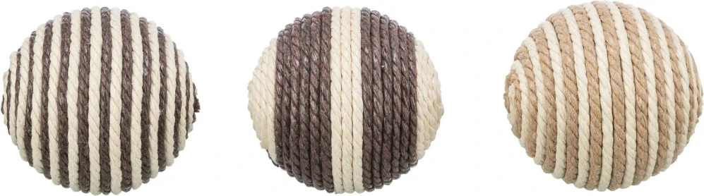 TRIXIE Provázkové míčky - hnědo-béžové 4,5 cm