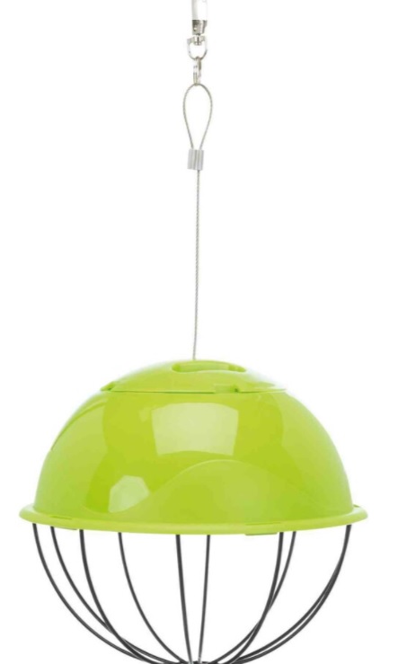 TRIXIE Závěsný míč na potravu napůl plastový/pletivo 16 cm