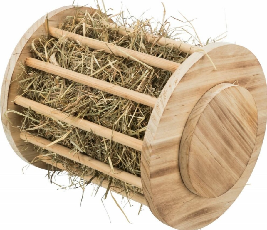TRIXIE Stojan na seno - válec, opalované dřevo, ø 20 × 23 cm