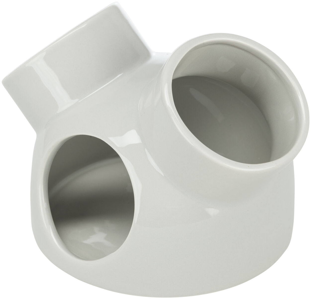 TRIXIE Keramický domek s třemi vchody, ø 16 × 12 cm, tmavošedá