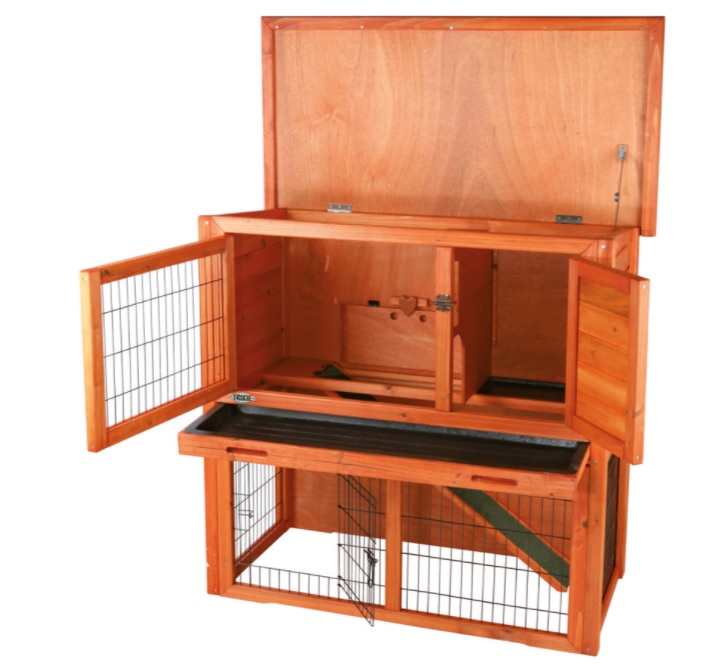 TRIXIE NATURA králíkárna s výběhem 104 x 97 x 52 cm, hnědá