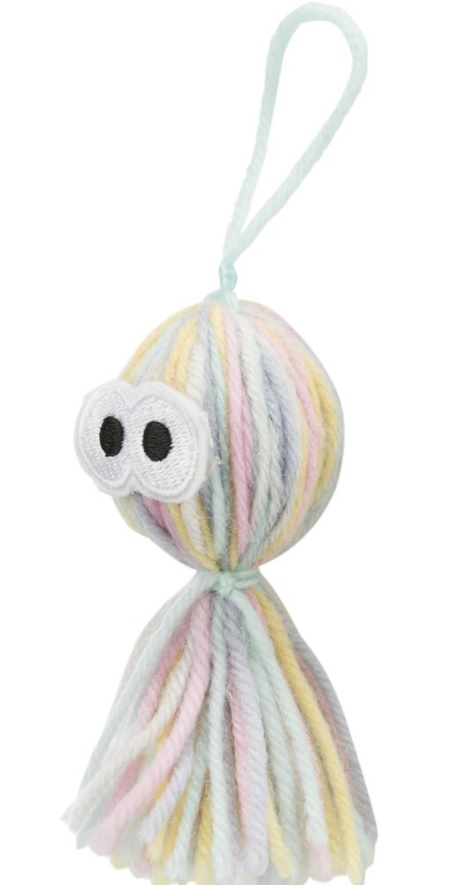 TRIXIE Chobotnička z vlny s rolničkou, hračka pro kočky, 12 cm, polyester - DOPRODEJ