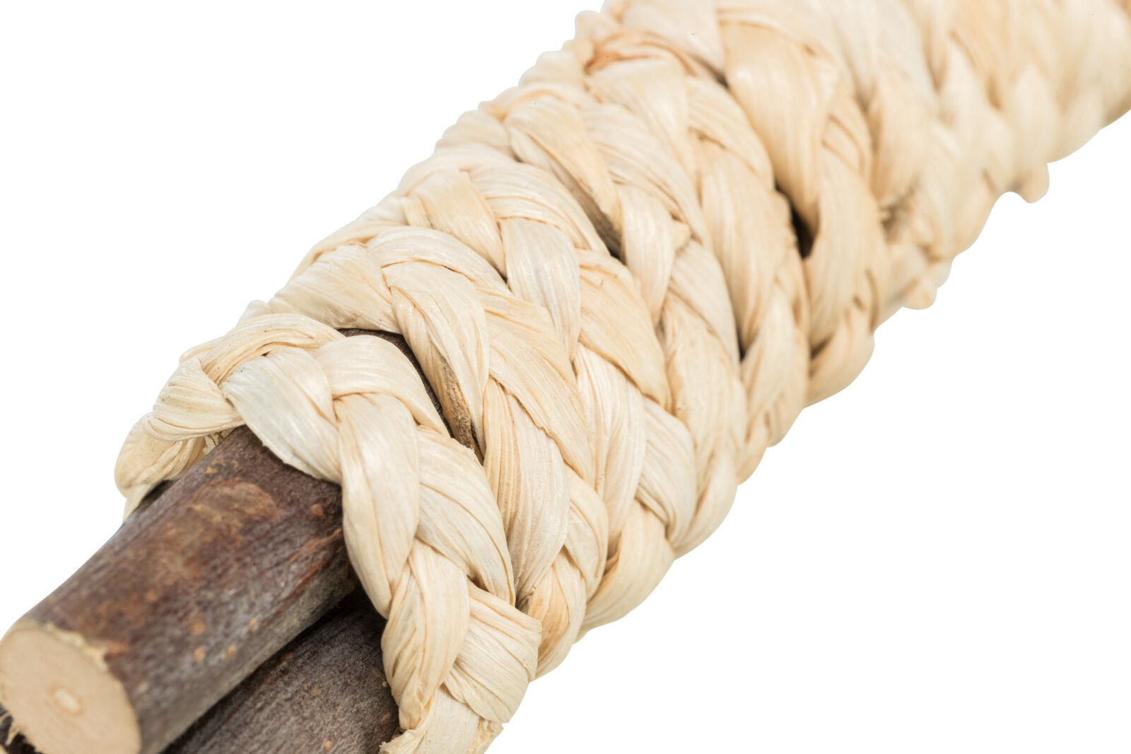 Dřevěné tyčky omotané slaměným copem, 15 x 3 cm