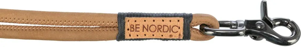 TRIXIE BE NORDIC prodlužovací kožené kulaté vodítko, XS-L: 2.00 m/ ø 8mm, hnědá