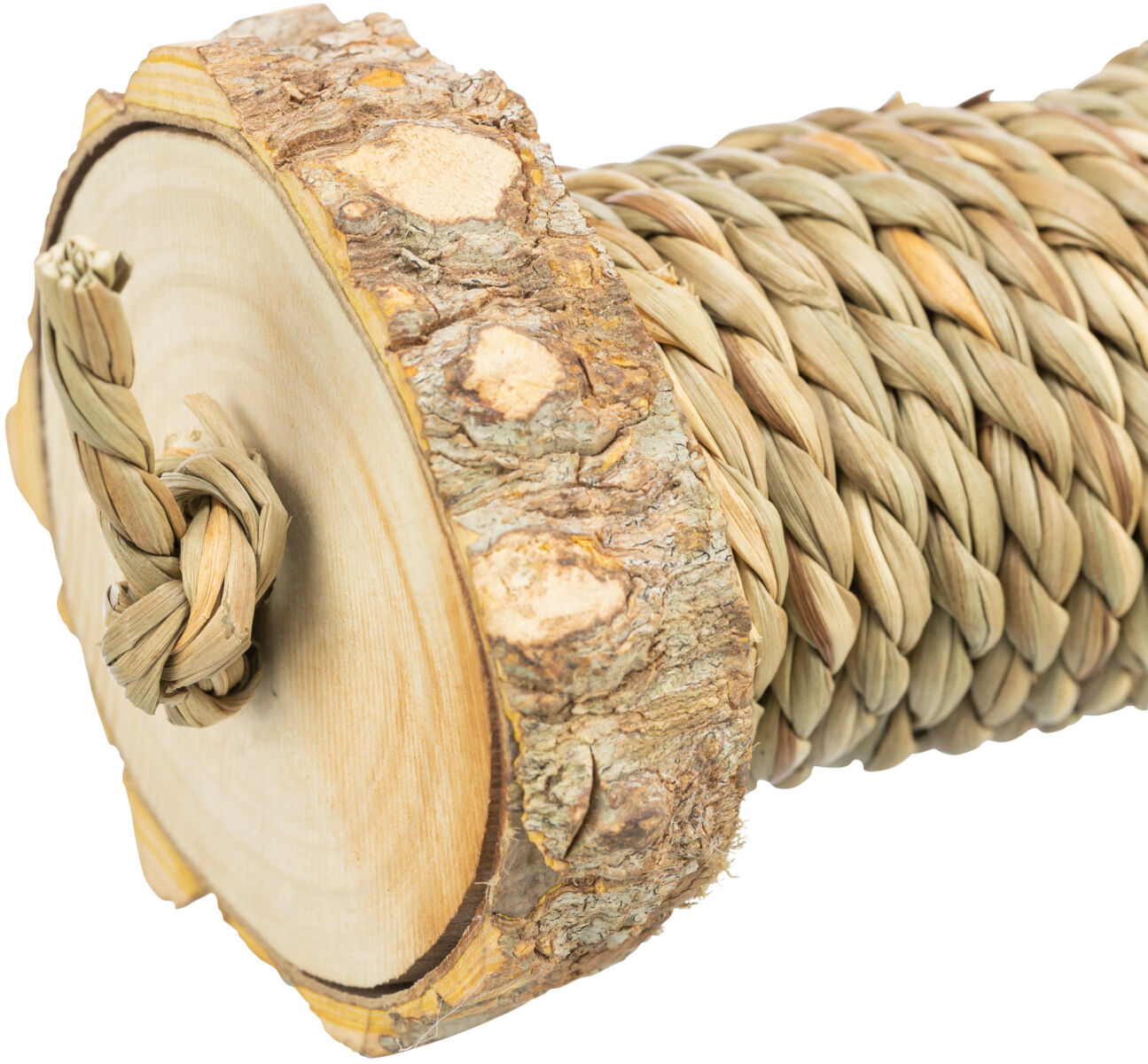 TRIXIE Rolka s mořskou trávou - hračka pro hlodavce, dřevo, 5 x 18 cm