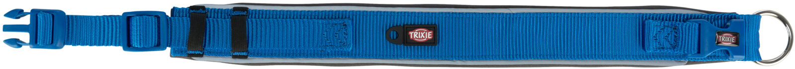 TRIXIE PREMIUM obojek extra široký, královská modrá/grafit M-L: 40-48 cm/40 mm