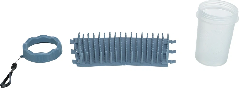 TRIXIE PAW CLEANER - kalíšek k čištění tlapek, silikon/plast, modrá S-M