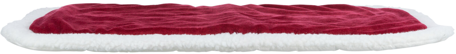 TRIXIE Xmas NEVIO oválná vánoční podložka, červená/bílá 98 x 58 cm