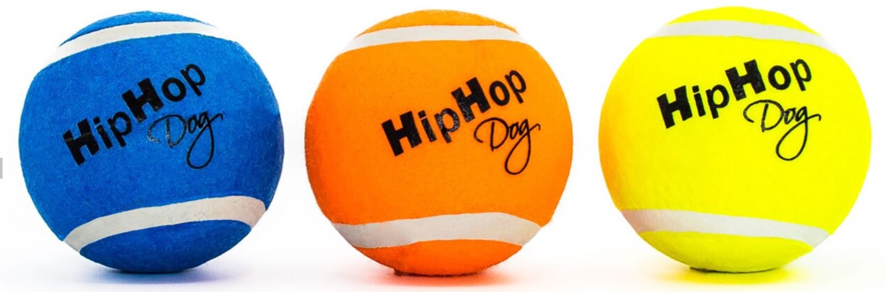 Neonový ve tmě svítící tenis. míč 6,5 cm (3 ks/bal.) HIPHOP DOG