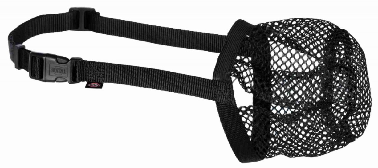 TRIXIE Ochranný náhubek polyester síťka L černý, 32 cm