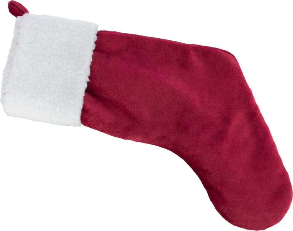 TRIXIE Xmas STOCKING - vánoční ponožka, 47 cm, plyš,  červená/bílá