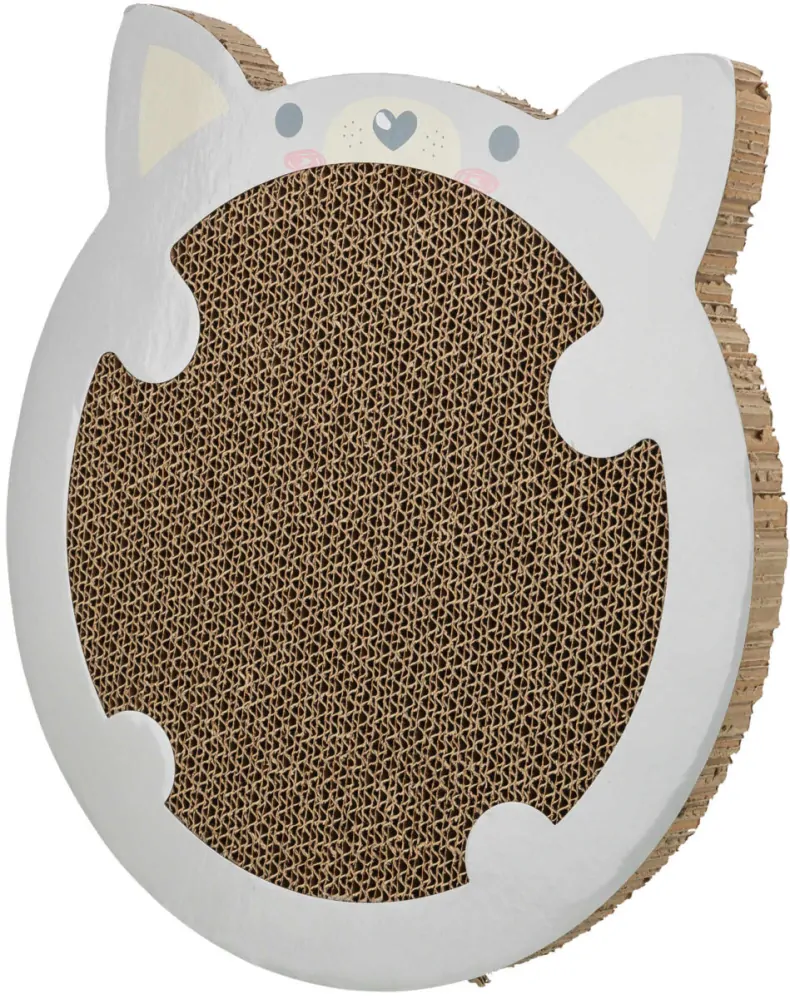 TRIXIE JUNIOR škrabací karton "křeček", catnip, 31 x 2,5 x 32,5 cm, šedá