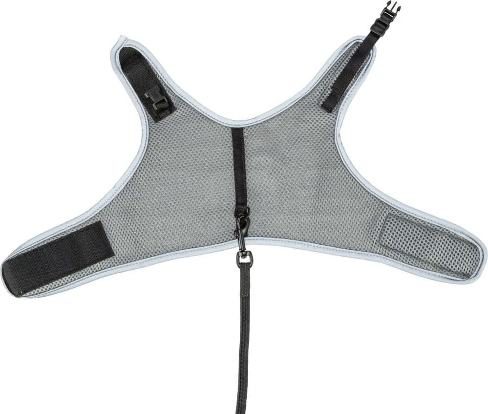 TRIXIE Postroj VESTA s vodítkem pro kočku 24-42 cm/1,20 m, šedá