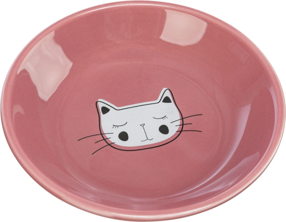 TRIXIE Keramická miska pro kočky, mělká 0,2 l/14 cm, různé motivy a barvy