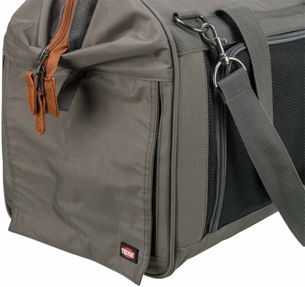 TRIXIE Cestovní taška FINLAY, 43 x 26 x 32 cm, do 10 kg, nylon, černá/šedá