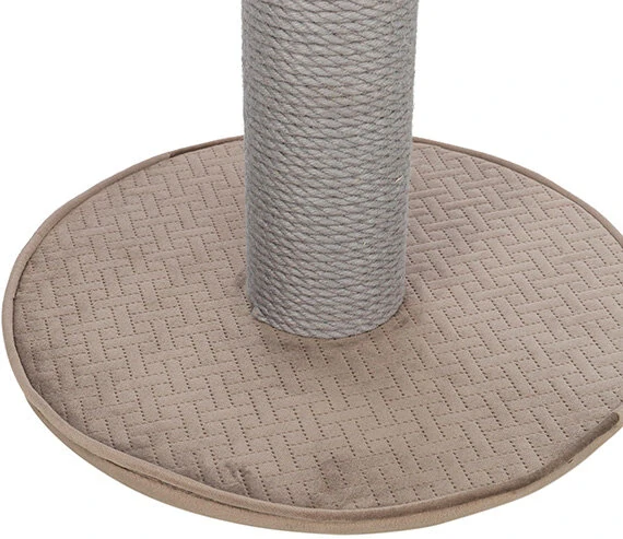 TRIXIE Škrabací sloupek LIVIA s plyšovou kuličkou, 64 cm, béžovošedá