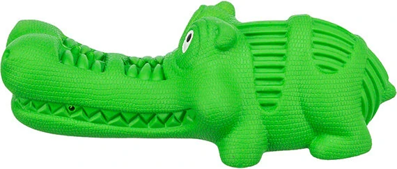 TRIXIE DOG ACTIVITY krokodýl na pamlsky, 18 cm, přírodní guma, zelená