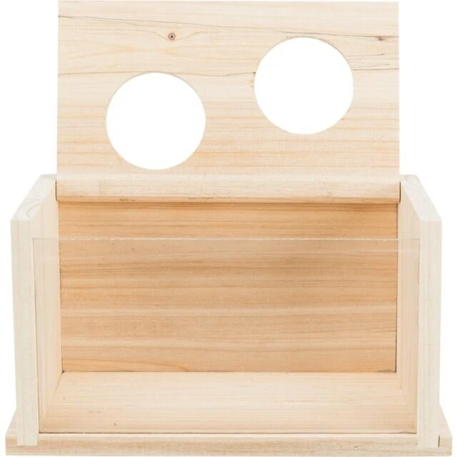 TRIXIE Písková lázeň s průsvitným panelem, pískomil/křeček, 28x15x15 cm, dřevo