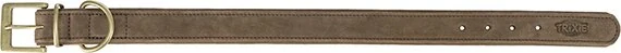 TRIXIE Obojek PURE kožený, hnědá M: 36-43 cm/ 30 mm
