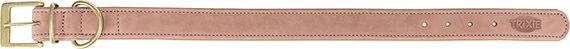 TRIXIE Obojek PURE kožený, růžová M: 36-43 cm/ 30 mm