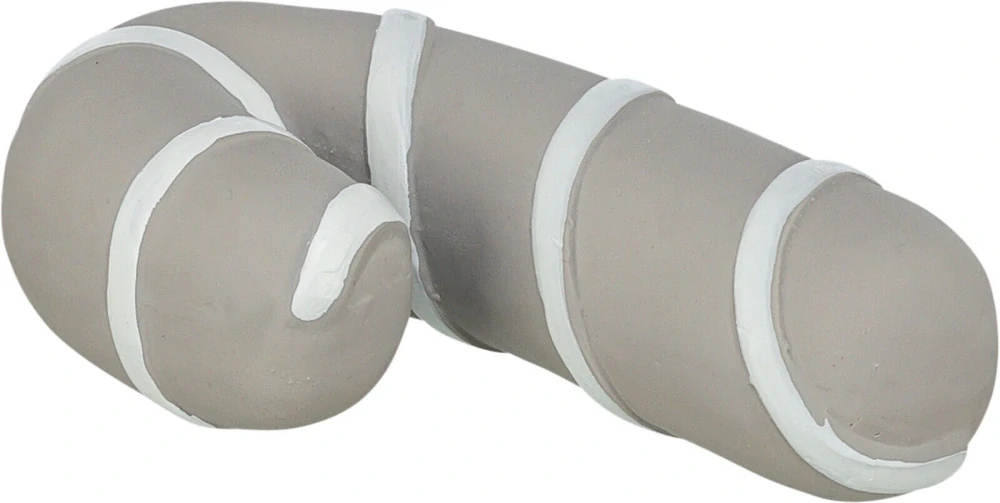 TRIXIE Vánoční cukrová hůlka, se zvukem, 10 cm, latex, šedobéžová