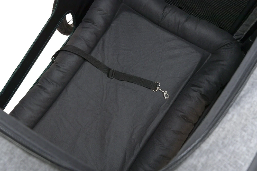 TRIXIE Vozík za kolo, L: 55,5 × 77 × 105/147 cm, do 45 kg, šedá/šalvějová