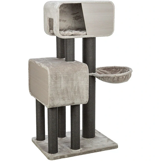 TRIXIE Škrabadlo RAFAEL XXL, 2 x jeskyně, hamaka, 156 cm, šedá