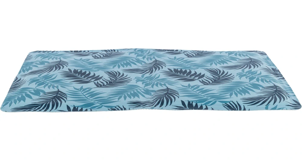 TRIXIE Chladící podložka design Palmový list, 65 x 50 cm, světlemodrá