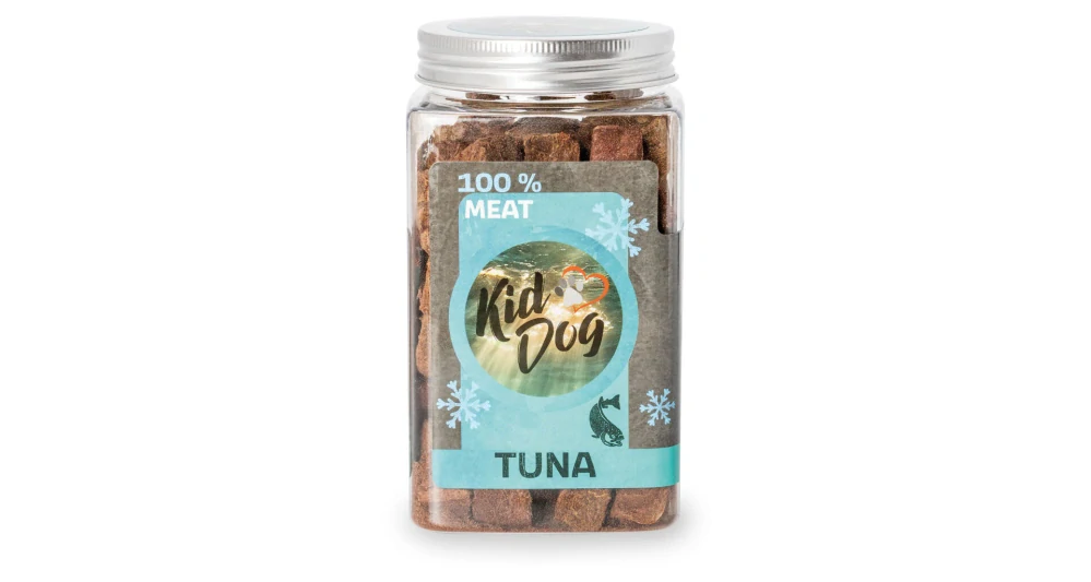 KIDDOG Super Premium 100% freeze dried TUNA CUBES - čisté maso z tuňáka, sušené mrazem 75 g