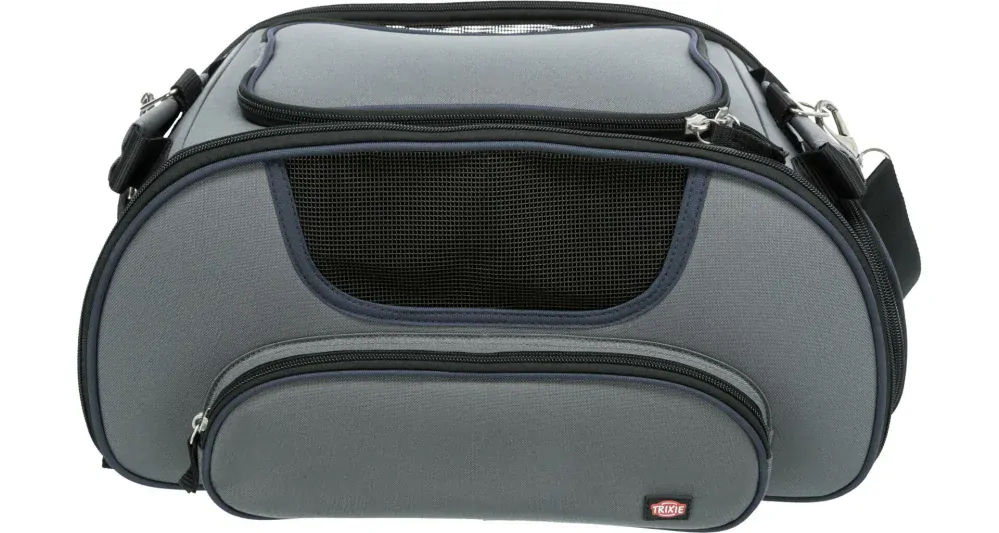 TRIXIE Transportní taška WINGS, do letadla, 28 x 23 x 46cm, šedá/modrá (max 20kg)