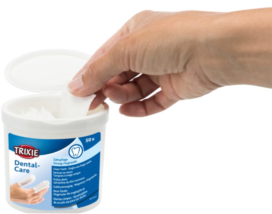 TRIXIE Zubní péče - jednorázové pečující návleky na prst, 50ks