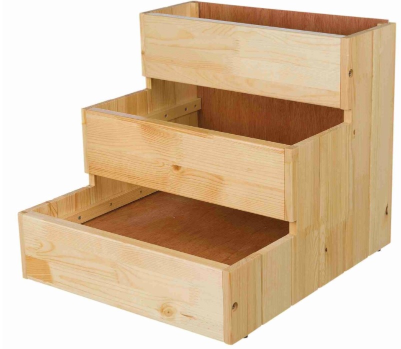 TRIXIE Dřevěné schody pro malé psy a kočky, max.50kg 40x38x45cm