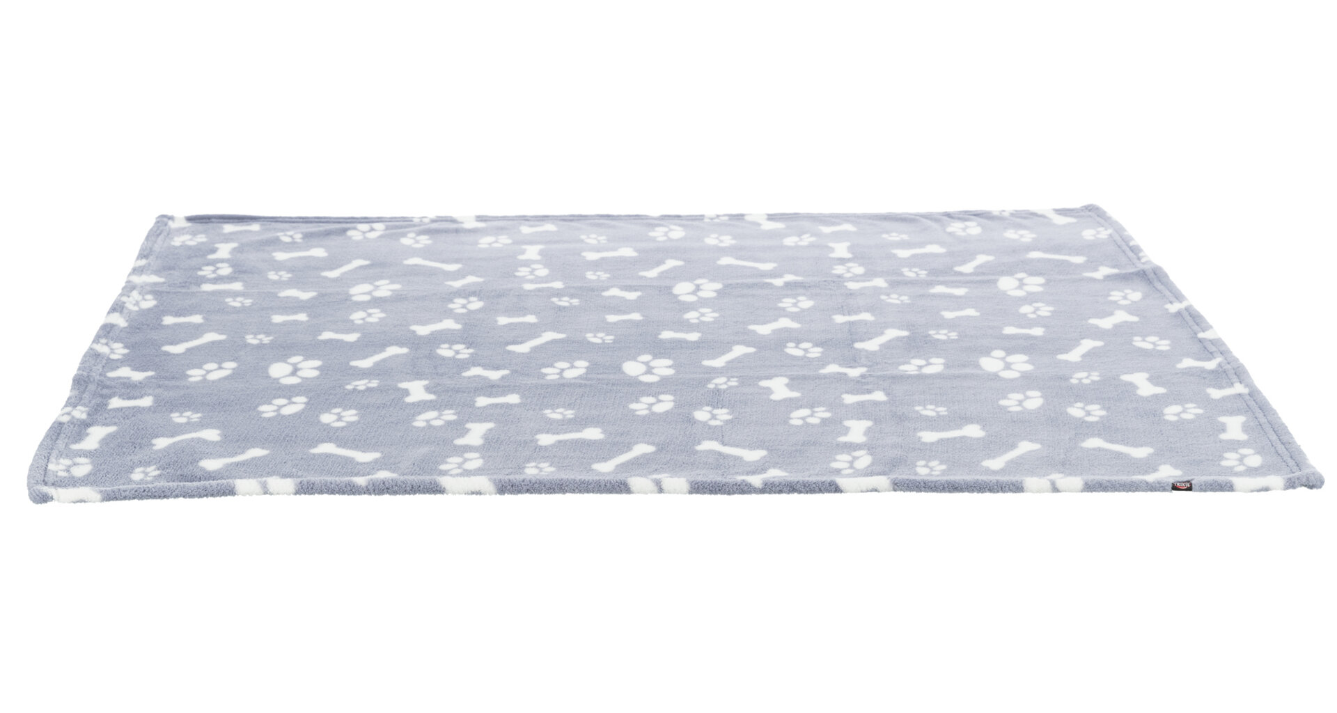 TRIXIE Plyšová deka KENNY, modrá s kostičkami a packami 100 x 75cm