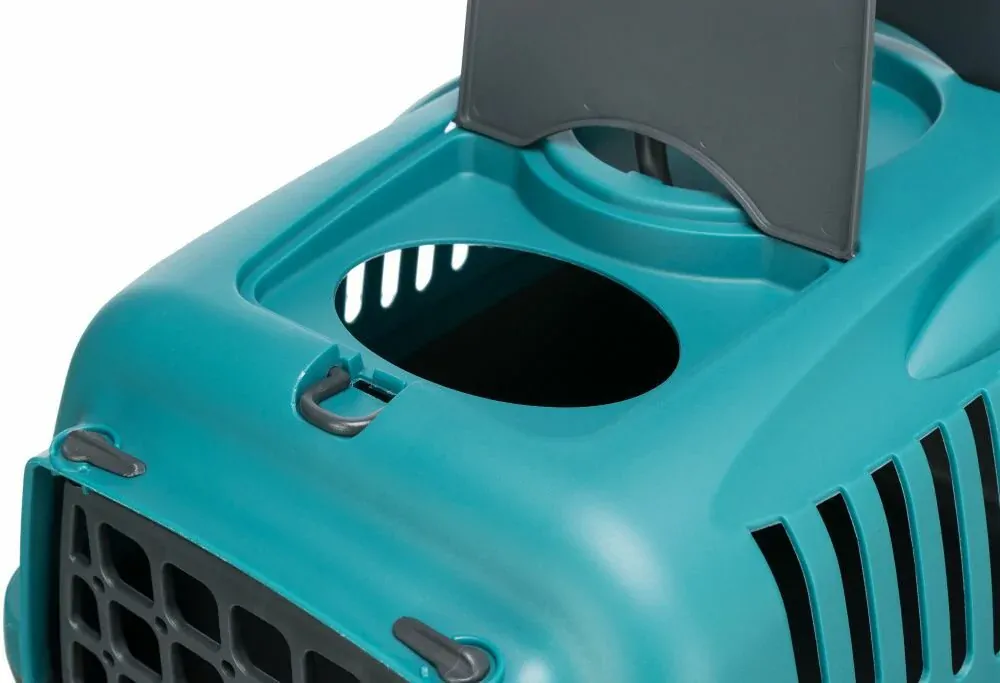 TRIXIE Transportní box CAPRI II, XS-S: 37x34x55cm (max. 8kg) - tmavě šedá / petrolejová