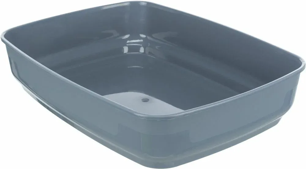 TRIXIE WC DELIO s výřezem a čistícím roštem, 35 x 20 x 48 cm, šedá/bílá