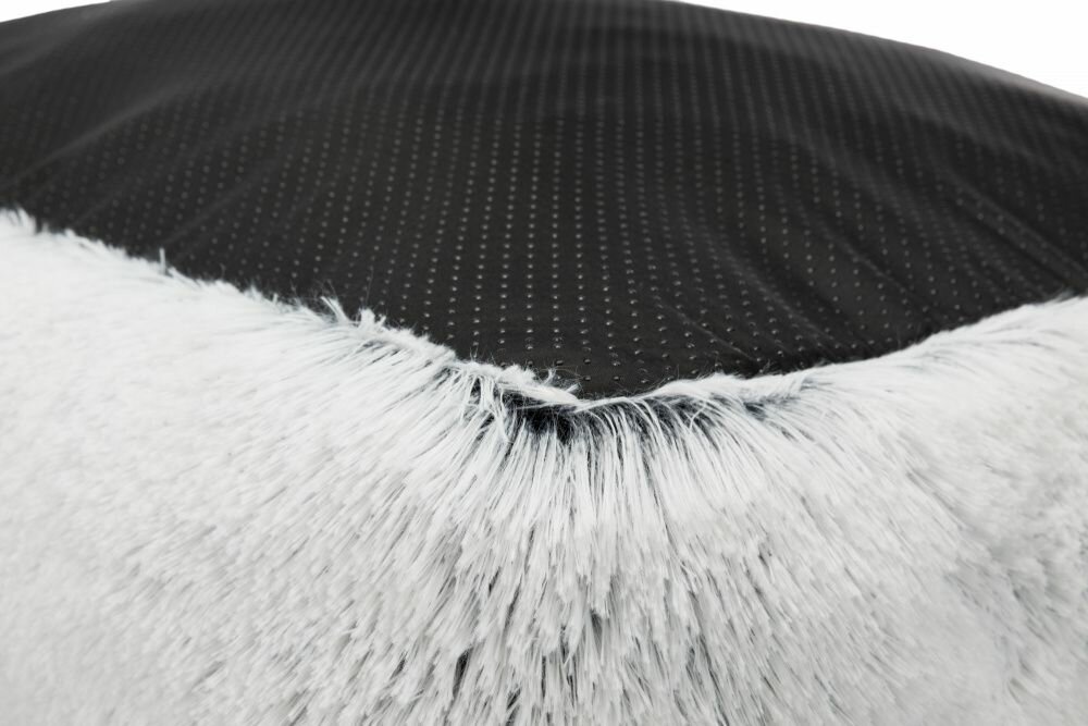 TRIXIE Vysoky polštář HARVEY obdelník 100 x 70cm, hebký potah s dlouhým vlasem, bílá/černá