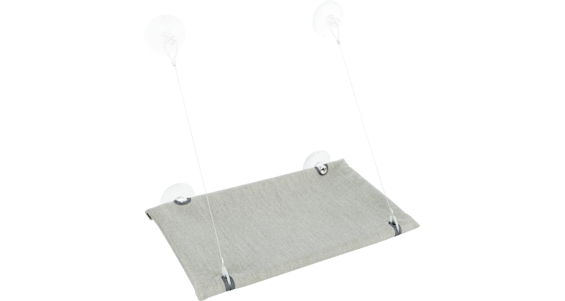 TRIXIE Odpočívadlo k připevnění na okno, velur, 50 x 30 cm, šedá