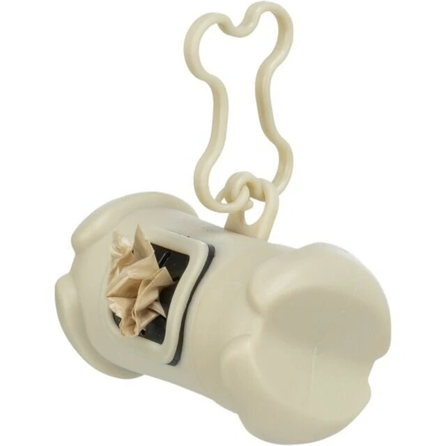 TRIXIE Plastový zásobník na sáčky na trus, tvar KOST, včetně 1 role 15 ks