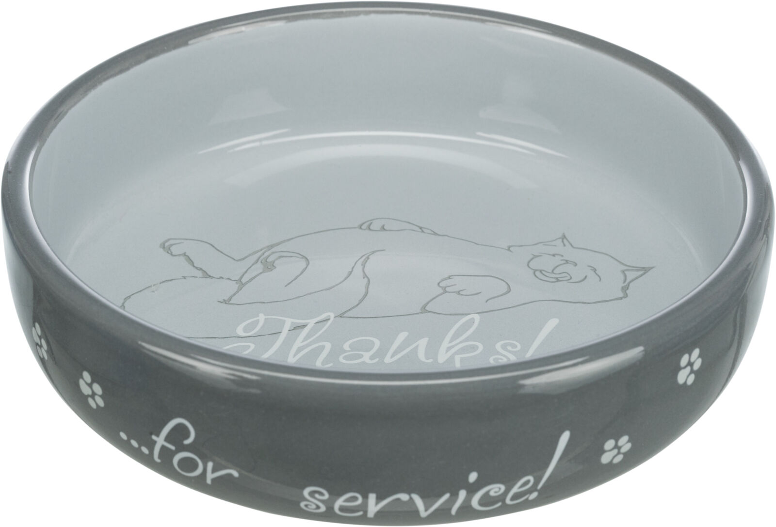 TRIXIE Keramická miska nízká pro kočky s krátkým čumákem 0,3 l / ø 15 cm různé barvy