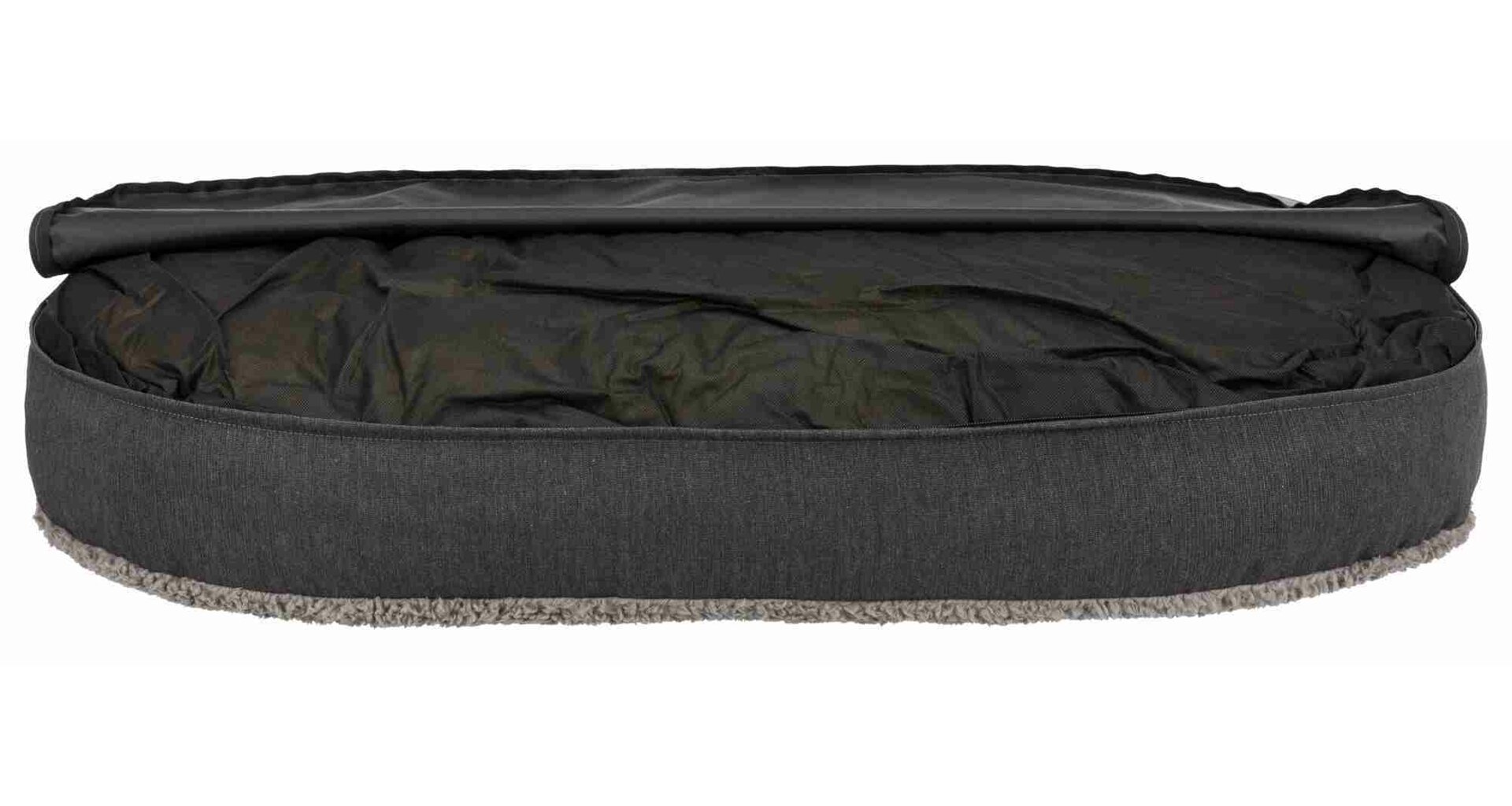 TRIXIE Ergonomický polštář BENDSON, oválný, 80 x 55 cm, tmavošedá/světlešedá