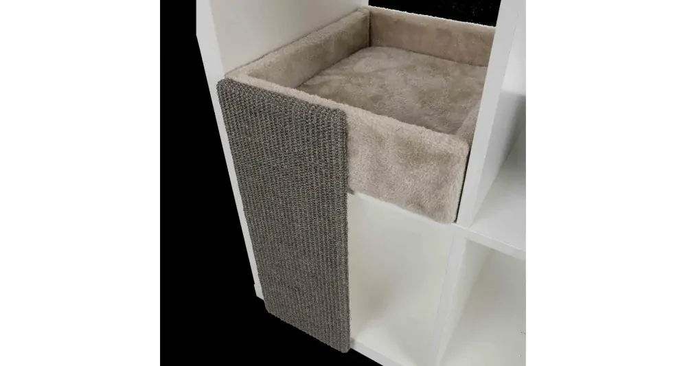 TRIXIE Čtveratý pelech se škrabací deskou sv.šedý,umístění v polici