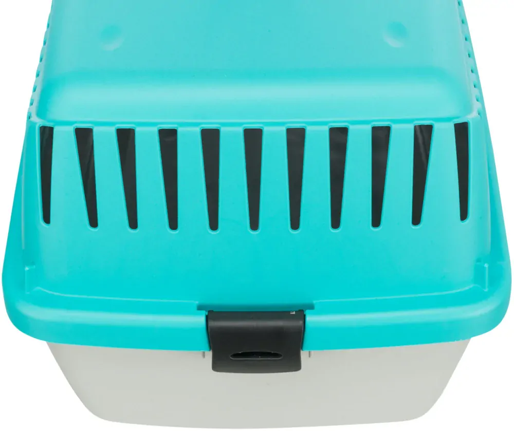 TRIXIE Transportní box CAPRI XXS: 26 x 25 x 39cm, max.do 4 kg - tyrkys/světlešedá