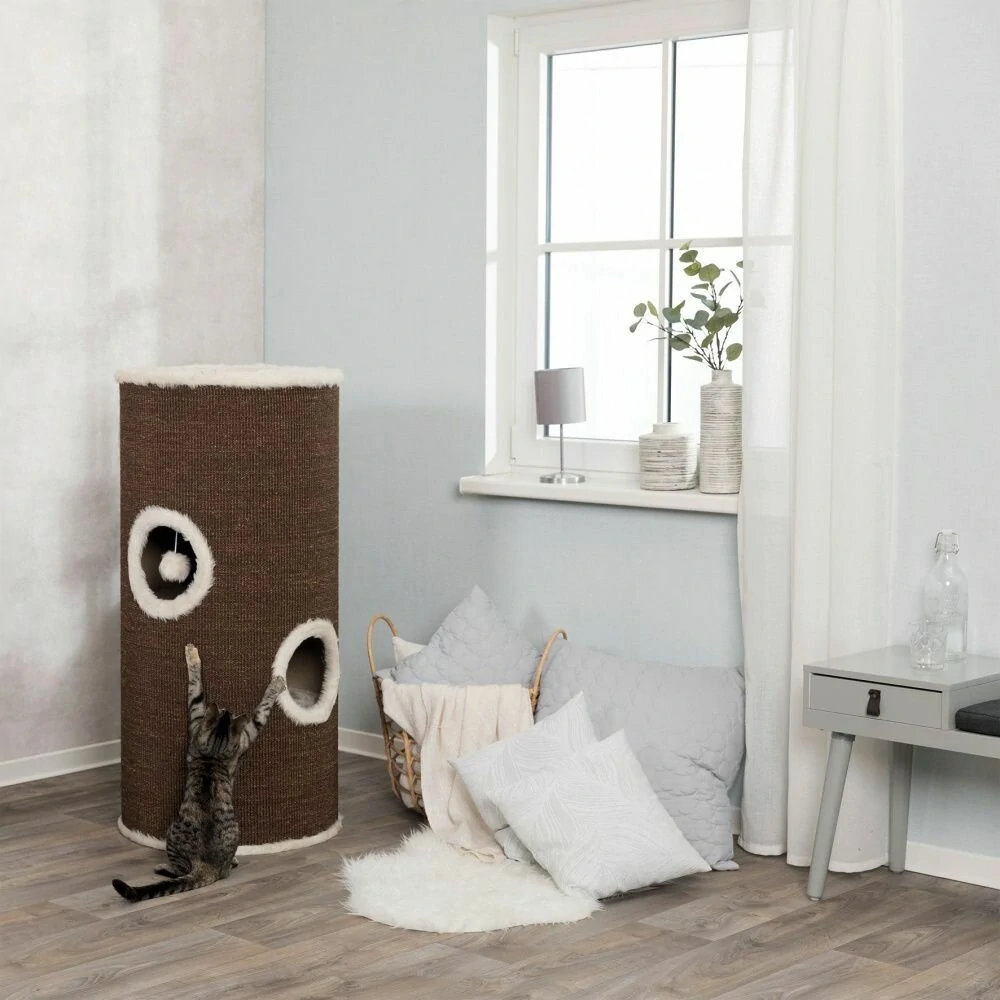 TRIXIE Škrábadlo VITUS Cat Tower, 115 cm, hnědo/krémové - DOPRODEJ