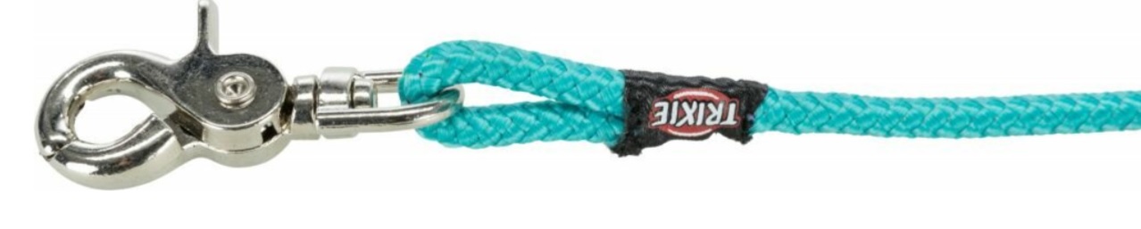 TRIXIE Stopovací vodítko kulaté, vypouštěcí karabina - oceán S-L:5m/6mm